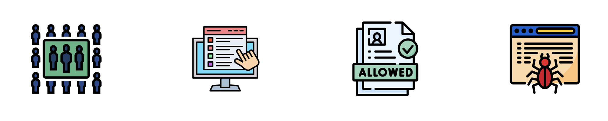 Icon representing a visually impaired person